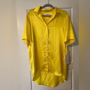 Yellow silk blouse- new with tags